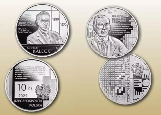 Dostępne są już dwie nowe monety kolekcjonerskie z serii „Wielcy polscy ekonomiści” – „Władysław Zawadzki” oraz „Michał Kalecki”.