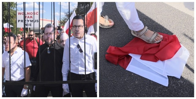 Antyszczepionkowcy, czyli przeciwnicy obowiązku szczepień przeciwko COVID-19 spotkali się w sobotę Poznaniu na Marszu Wolności. Niestety, podczas wydarzenia doszło znieważenia polskiej flagi. Ten moment uwiecznił nasz fotoreporter.Przejdź do kolejnego zdjęcia --->