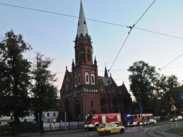 Pożar w ewangelicko-augsburskim kościele św. Szczepana w Toruniu