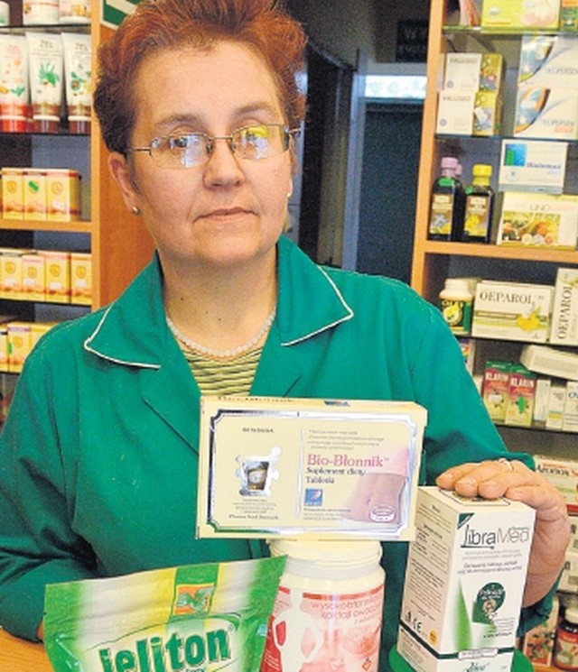 Joanna Ledzion ze sklepu z ziołami i zdrową żywnością.
