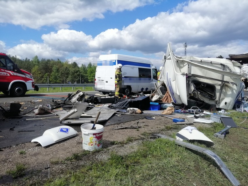 Budykierz. Wypadek na S8. Droga w kierunku Białegostoku była całkowicie zablokowana. 20.05.2021