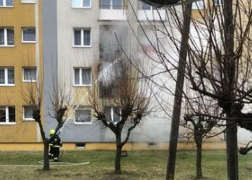 Pożar wybuchł w jednym z mieszkań w Kożuchowie