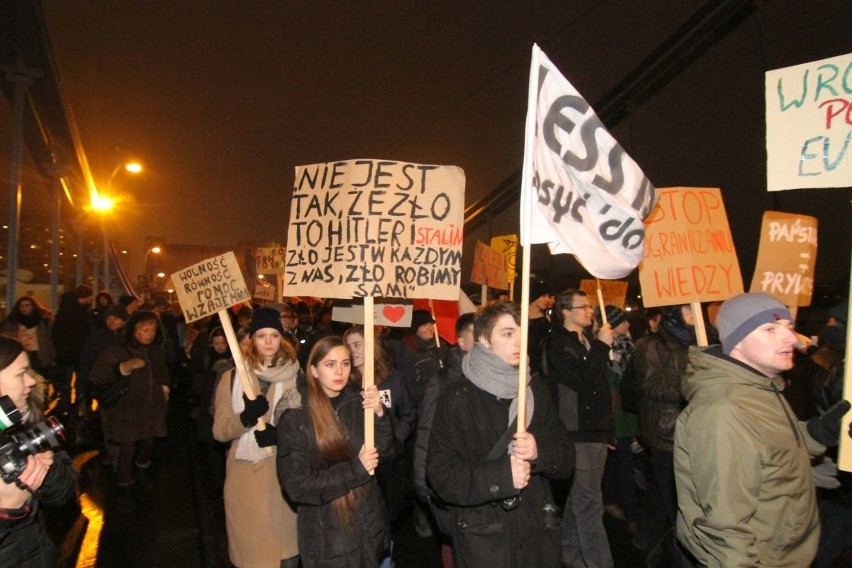 Protest studentów we Wrocławiu, 25.01.2017