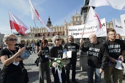 Muzycy protestowali na Rynku Głównym Fot. Anna Kaczmarz