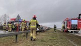 Koszmarny wypadek na drodze ekspresowej S5 pod Trzebnicą. Na miejscu ląduje śmigłowiec LPR. Droga jest zablokowana