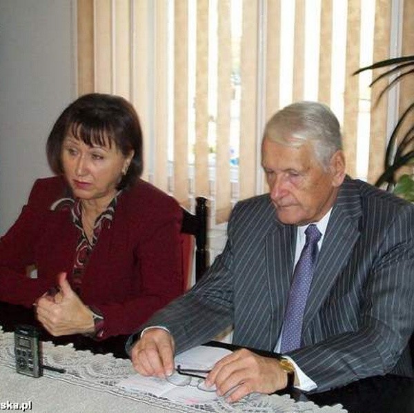 Marszałek Józef Zych i posłanka Bożenna Bukiewicz w czasie konferencji prasowej (Fot. Czesław Wachnik)