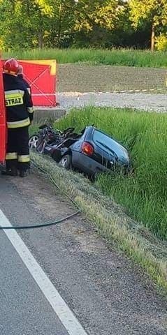 Wypadek na drodze krajowej w Wawrzeńczycach