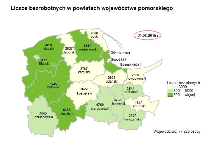 Bezrobocie na Pomorzu. Coraz więcej miejsc pracy i spadająca liczba bezrobotnych [MAPY, INFOGRAFIKI]