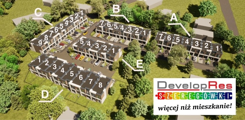 Szeregówki przy ul. Nowowiejskiej w Rzeszowie – trwa sprzedaż