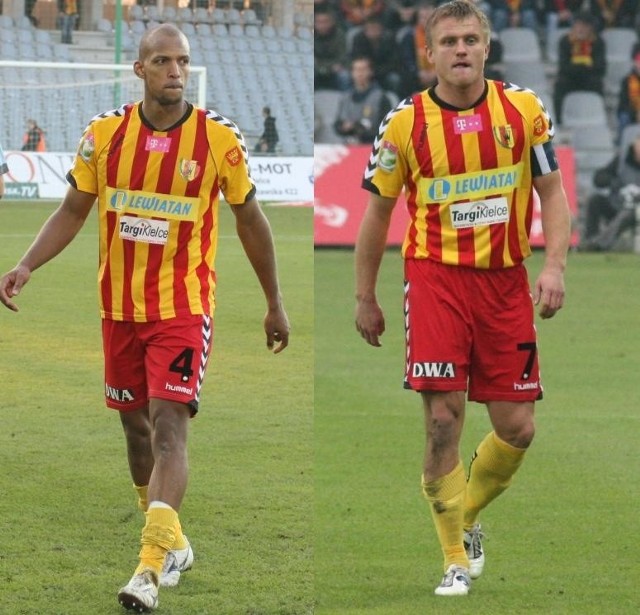 Korona Kielce może do wiosny przystąpić bez dwóch czołowych defensorów. Hernaniego (z lewej) bardzo chce lider  pierwszej ligi Pogoń Szczecin, prowadzona przez byłego trenera Korony Marcina Sasala, oferty ma też Tomasz Lisowski. Brak Lisowskiego byłby szczególnie dotkliwy dla Korony. 