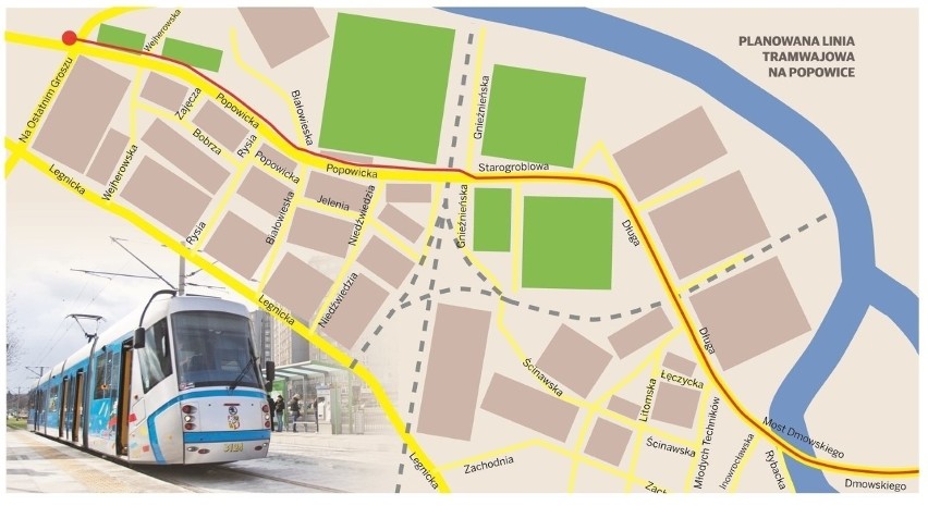 Wrocław: Podpisano umowę na wykonanie projektu tramwaju na Popowice