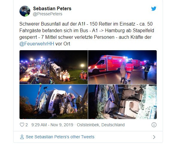 Wypadek polskiego autobusu w Niemczech. Są ranni