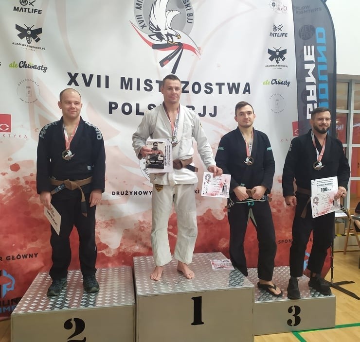 Academia Gorila Ostrów Mazowiecka z sukcesami w Mistrzostwach Polski Brazylijskiego Jiu Jitsu, 15-17.10.2021