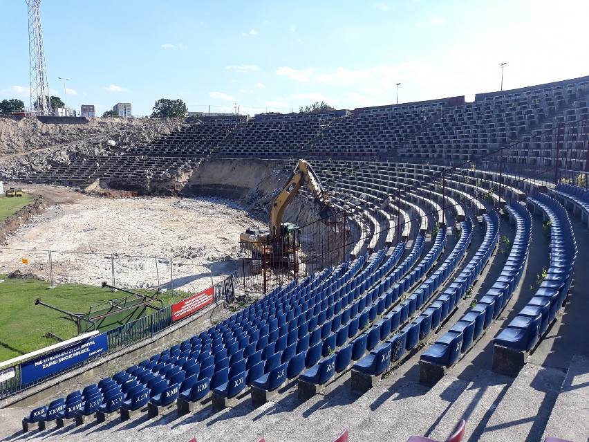 Budowa nowego stadionu Pogoni Szczecin - stan na 18 czerwca.