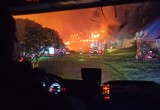 Gmina Czerwin. Pożar budynku gospodarczego w miejscowości Łady-Mans. 9.09.2021. Zdjęcia