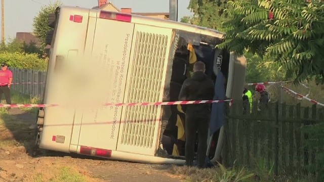 W autobusie jadącym z Tomaszowa Lubelskiego do Kłodzka było 56 osób. Wśród pasażerów byli też obywatele Ukrainy. Nikt z nich nie został jednak poszkodowany / Fot. TVN24/x-news