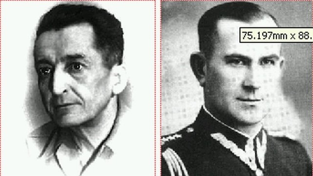 August Emil Fieldorf "Nil&#8221; (z lewej). Podczas procesu w 1952 roku został obciążony przez wymuszone przez UB zeznania Władysława Liniarskiego (z prawej, zdjęcie sprzed września 1939 roku).