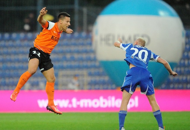 Arkadiusz Piech zdobył gola dla Zagłębia już w 2. minucie meczu