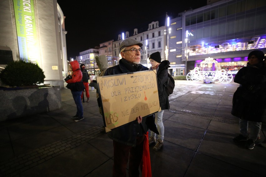 Las dla ludzi - nie dla myśliwych, Stop rzezi dzików: pod takimi hasłami demonstrowano w Katowicach ZDJĘCIA 