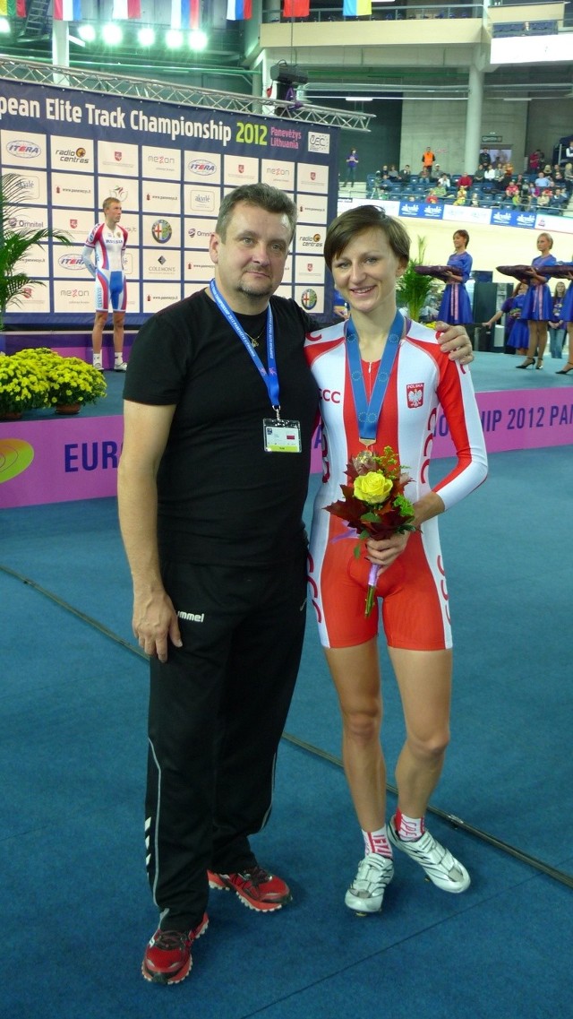 Katarzyna Pawłowska ze swoim byłym trenerem Robertem Taciakiem