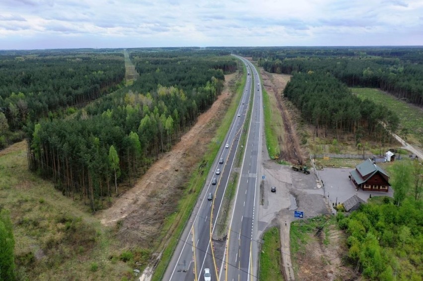 Tak obecnie wygląda plac budowy autostrady A1 od Częstochowy...