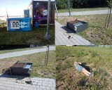 Piją, śmiecą i niszczą nad jeziorem w Tarnobrzegu. Wyrwane kosze i przewrócone toalety to wyczyny wandali z ostatnich dni. Zobacz zdjęcia  