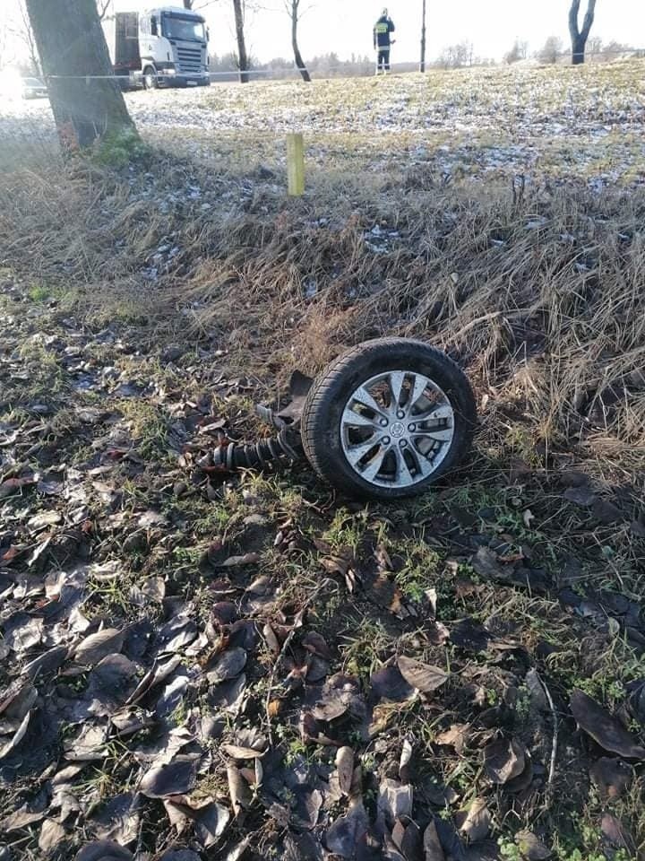 Wypadek na drodze krajowej nr 11 koło Bobolic wyglądał...