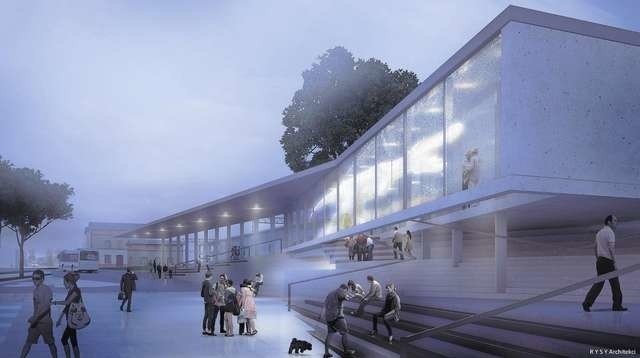 Wizualizację przyszłego soleckiego dworca PKP przygotowała pracownia RYSY Architekci