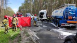 Wypadek pod Tanowem. Cysterna zderzyła się z osobówką. Jedna osoba nie żyje - 23.04.2021