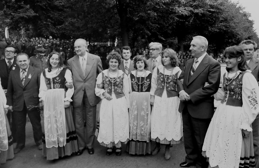 Powitanie E. Gierka i P. Jaroszewicza 11 lipca 1978 r. w...