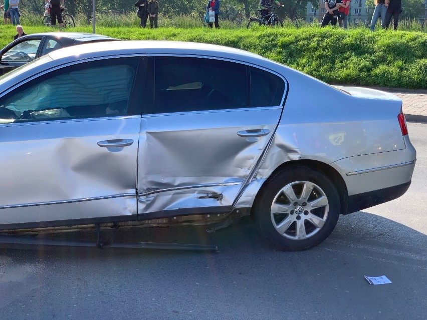 Wypadek na skrzyżowaniu ulic Wilsona i Kałuży w Przemyślu....