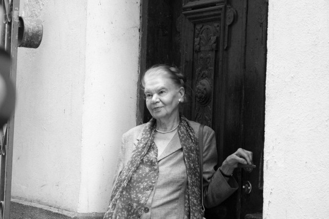 Julia Hartwig w czasie jednej z lubelskich wizyt.
