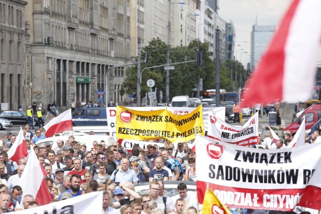 Protest rolników w Warszawie 13.07.2018