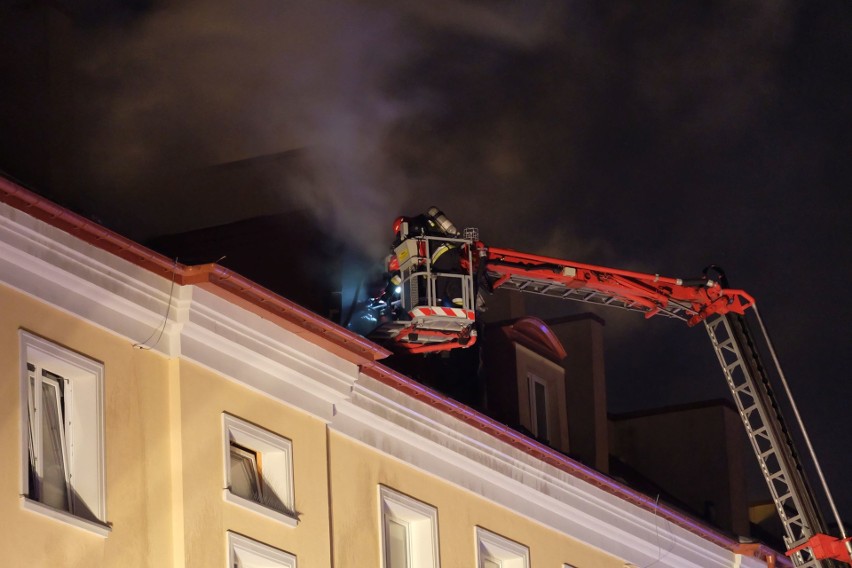 Pożar kamienicy przy ul. Lipowej 16 w Białymstoku