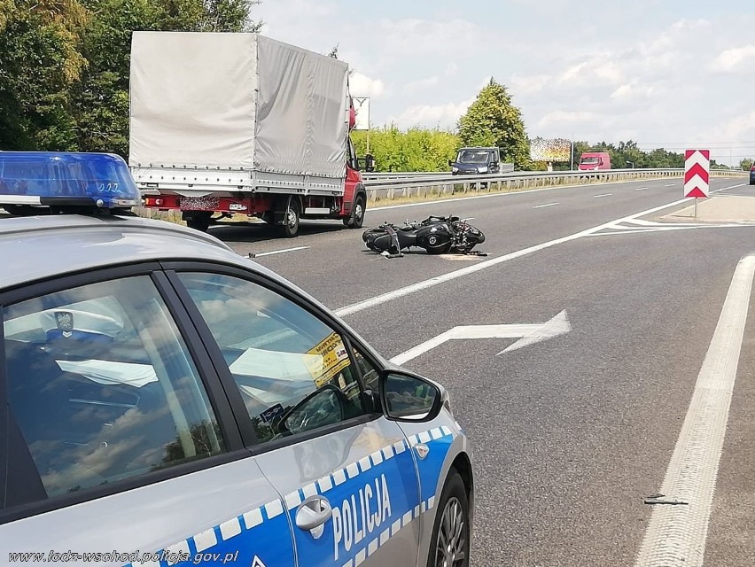 Przed godz. 10 drodze krajowej 91 w Rzgowie w kierunku Łodzi...