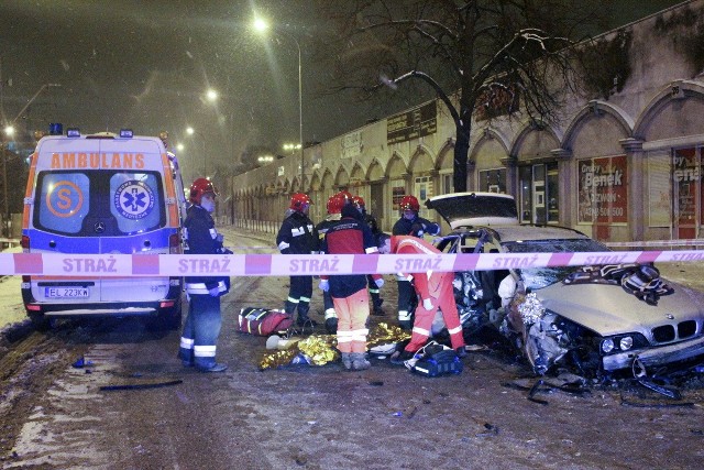 Pijany kierowca bmw zabił swojego kolegę w Łodzi na Politechniki