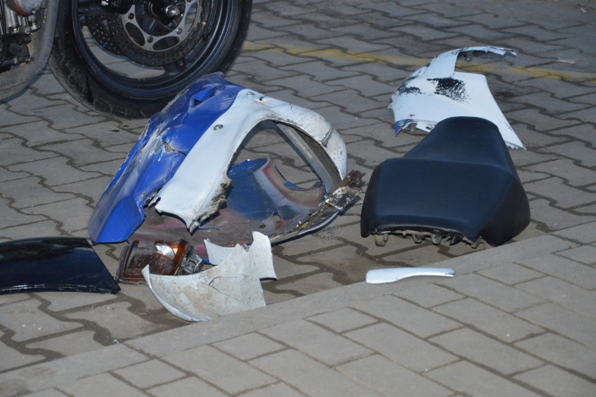 Wypadek motocyklisty w Bytowie. 25-letni kierowca nie miał...