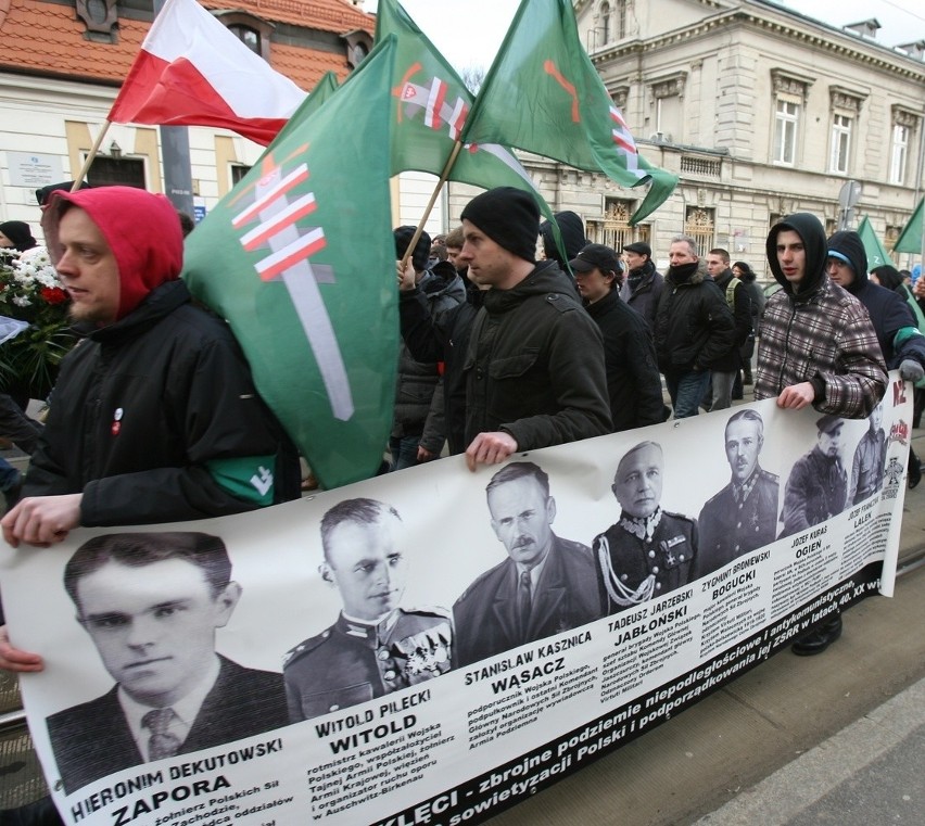 Ulica Piotrkowska. Marsz poświęcony Żołnierzom Wyklętym