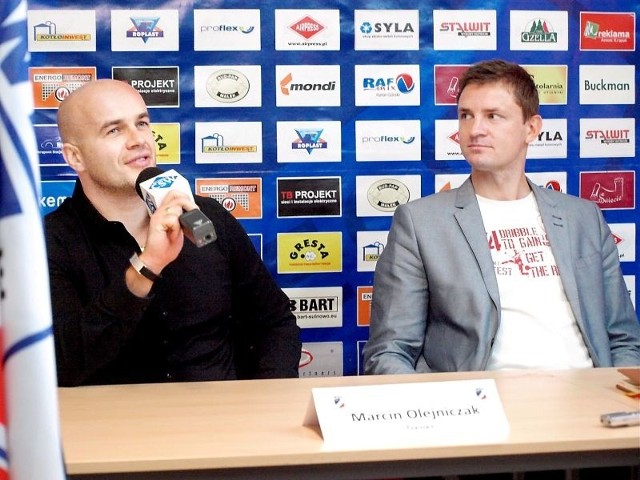 Marcin Olejniczak (z lewej) i Marek Końko - nowy duet trenerski Wdy Świecie