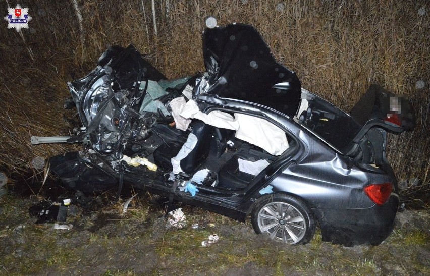 Powiat chełmski. Kierowca zginął na miejscu w nocnym wypadku