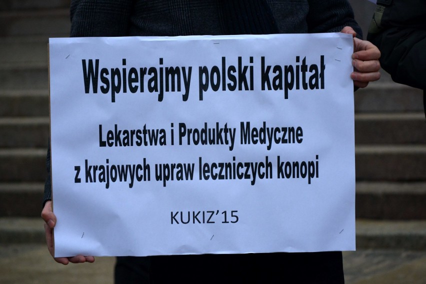 Lublin. Dwie pikiety w sprawie medycznej marihuany (ZDJĘCIA, WIDEO)