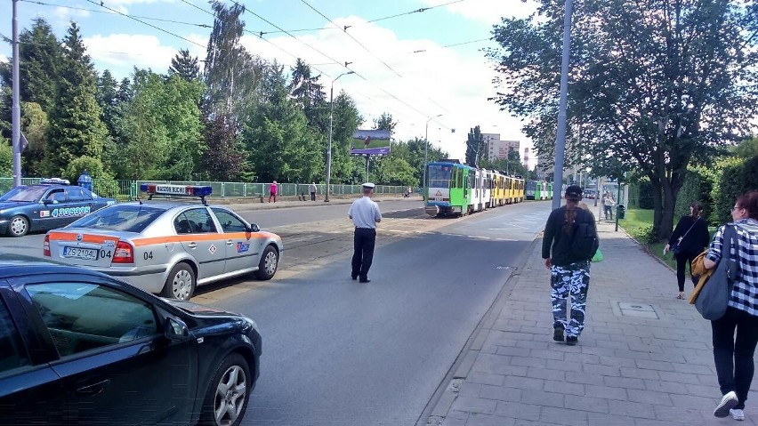 Korek tramwajowy na Pomorzanach