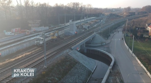 W Krakowie powstają nowe wiadukty kolejowe. Na zdjęciu widoczny efekt prac w rejonie os. Złocień