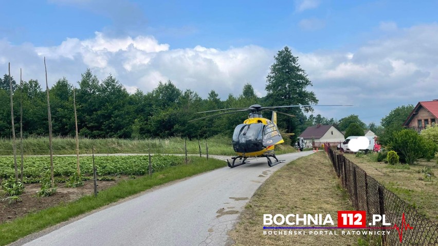 Na miejscu wypadku w Gorzkowie lądował śmigłowiec LPR,...