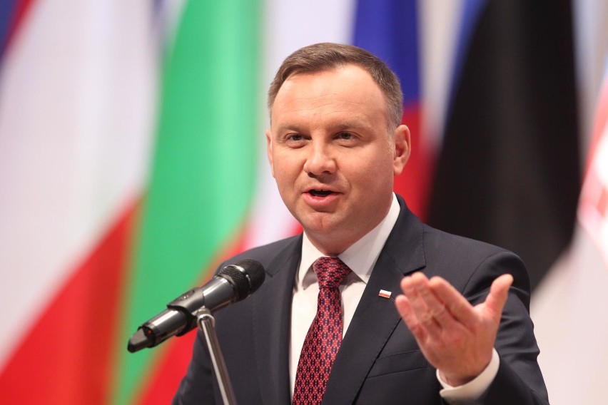 Prezydent Andrzej Duda na Forum Regionów Trójmorza w G2A Arenie w Jasionce k. Rzeszowa [ZDJĘCIA]