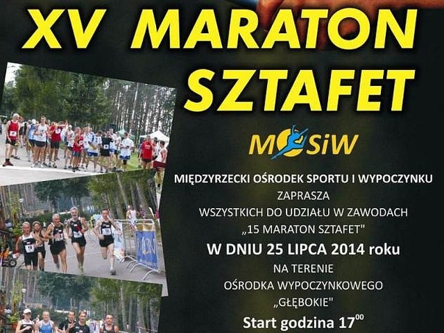 Dobiegają końca przygotowania do 15. maratonu sztafet, który rozegrany zostanie 25 lipca nad jez. Głębokie koło Międzyrzecza.