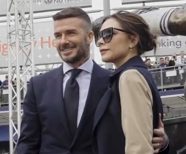 David Beckham z żoną Victorią