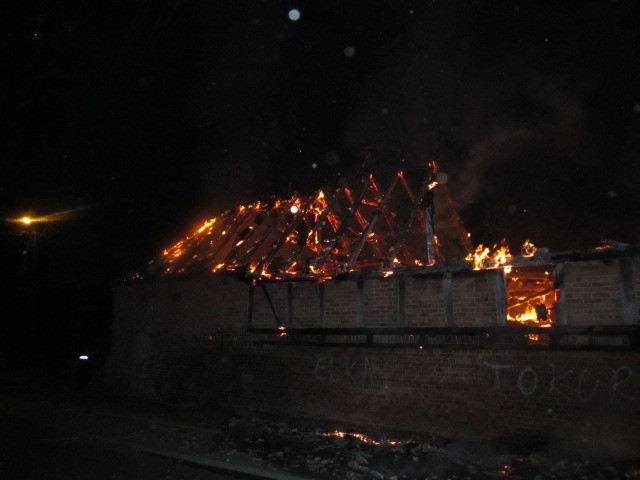 Pożar stodoły w Lulewicach.