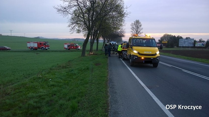 Wypadek na DK 78 w Kroczycach