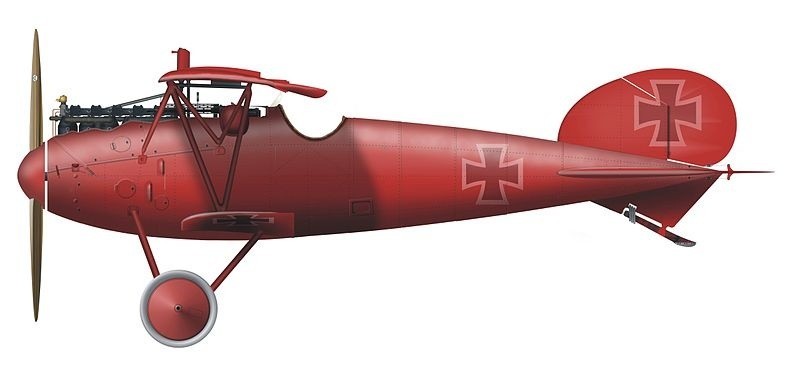 W 1917 roku von Richthofen latał na myśliwcach Albatros...